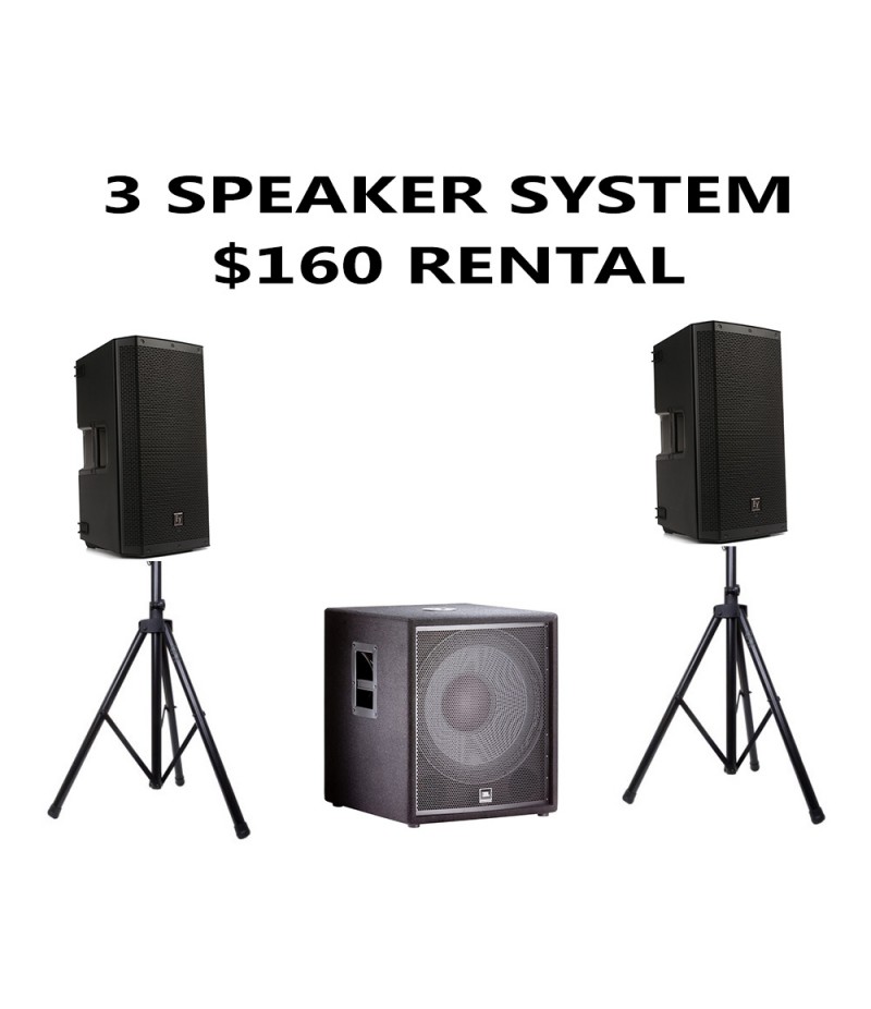 3 SPEAKER PACKAGE WITH 1 SUBWOOFER