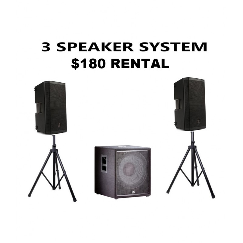 3 SPEAKER PACKAGE WITH 1 SUBWOOFER