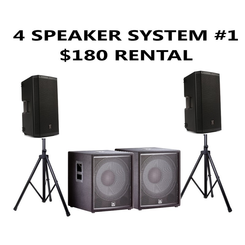 4 SPEAKER PACKAGE WITH 2 SUBWOOFER