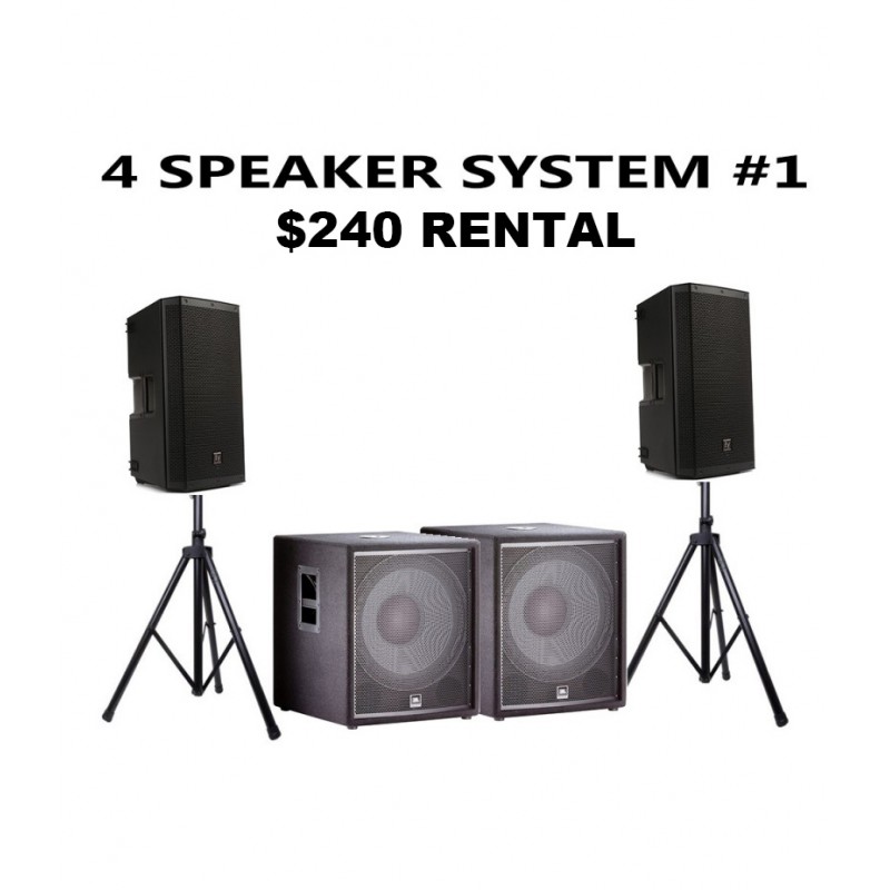 4 SPEAKER PACKAGE WITH 2 SUBWOOFER