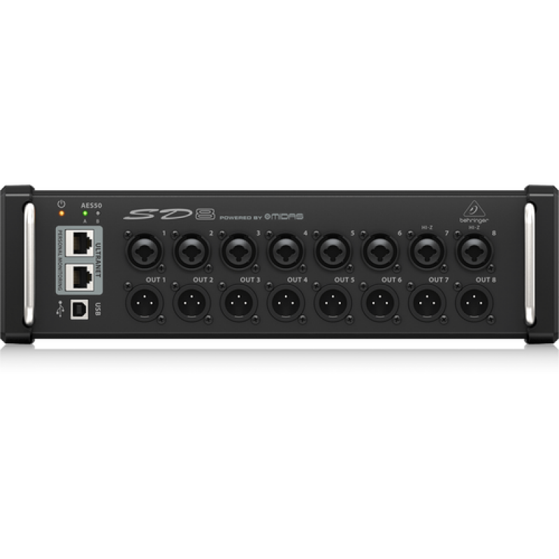 Behringer SD8 I/O Stage Box with 8 Remote-Controllable Midas PreAmps